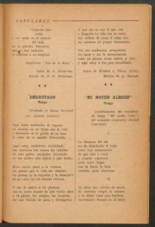 "Mi noche alegre" : Tango