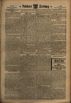 Zweite Ausgabe vom Montag, den 21. März 1910.