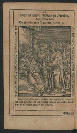 26. Pilatus sendet Jesum zu Herodes.