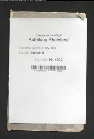 Vertrag mit dem Geheimrat von Stael bei dessen Übernahme der kurkölnischen Lotterie unter dem Namen Gemeiner und Companie