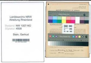 Entnazifizierung Gertrud Stein , geb. 22.09.1891 ()