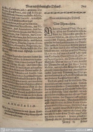 Neun und siebenzigster Discurß. Von Uhrmachern.