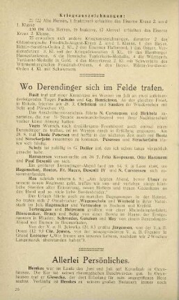 20 Wo Derendinger sich im Felde trafen.