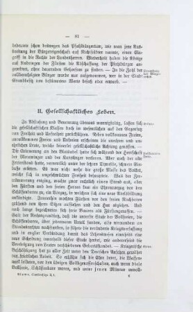 II. Gesellschaftliches Leben