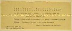 Einladung des Hindenburg-Ausschusses Colditz zu einer öffentlichen Wahlkundgebung in Zschadraß mit Rede von Frl. Schecker zum Thema "Deutsche Frauen - Deutsche Zukunft"
