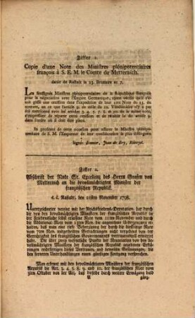 Deputationsbericht vom 26. November 1798 : Mit Beyll. ; Dictatum Ratisbonnae die 3. Decemb. 1798