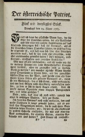 Fünf und dreyßigstes Stück. - Acht und neun und dreyßigstes Stück.
