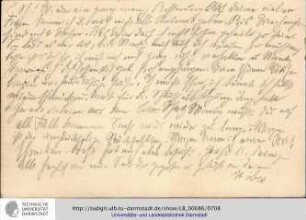 Postkarte vom 28.11.1905