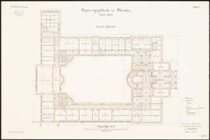 Regierungsgebäude, Minden: Grundriss Erdgeschoss 1:100