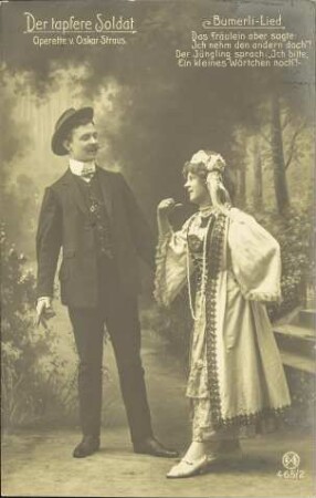 Der tapfere Soldat - Bumerli-Lieb - Das Fräulein aber sagte: [...]