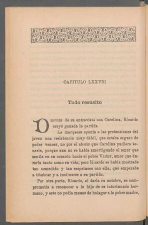 Capítulo LXXVIII - Todo resuelto