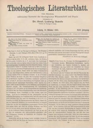 321-322 [Rezension] Volz, Paul, Der Prophet Jeremia