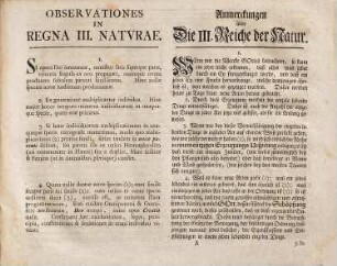 Caroli Linnaei, Sueci, Doct. Medic. Systema Naturae, Sive Regna Tria Naturae Systematice Proposita Per Classes, Ordines, Genera Et Species : = Caroli Linnaei, aus Schweden, M. D. Natur-Systema, Oder Die in ordentlichem Zusammenhange vorgetragene Drey Reiche der Natur, nach ihren Classen, Ordnungen, Geschlechtern und Arten