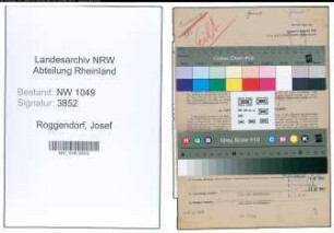 Entnazifizierung Josef Roggendorf , geb. 08.02.1913 (Vertreter)