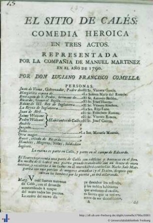 El sitio de Calés : comedia heroica en 3 actos