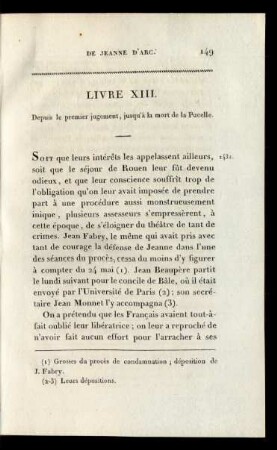Livre XIII. Depuis le premier jugement , jusqu'à la mort de la Pucelle.