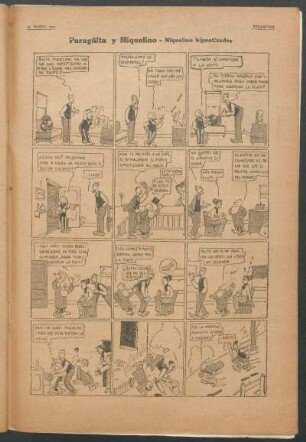 Paragüita y Miquelino. - [Cómic] : Miquelino hipnotizador