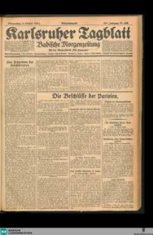 Karlsruher Tagblatt, Morgenausgabe