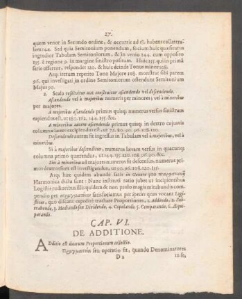 Cap. VI. - De Additione