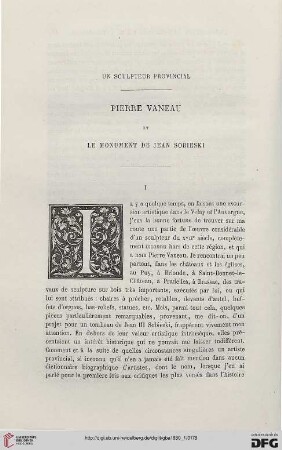 2. Pér. 21.1880: Un sculpteur provincial : Pierre Vaneau et le monument de Jean Sobieski