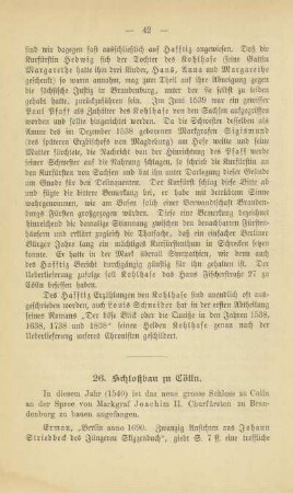26. Schloßbau zu Cölln