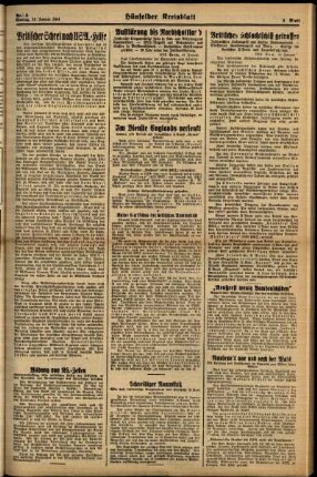 Zweite Ausgabe vom Montag, den 13. Januar 1941.