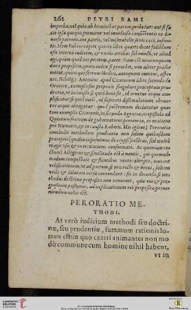 Peroratio methodi