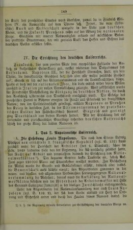IV. Die Errichtung des deutschen Kaiserreichs