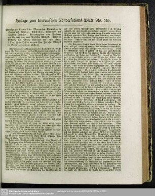 Beilage zum literarischen Conversations-Blatt No. 259