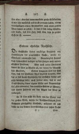 Seltene eheliche Nachsicht