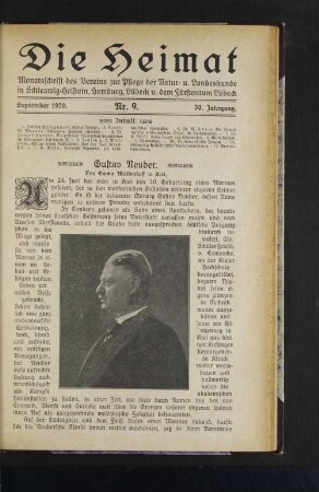 September 1920. Nr. 9. 30. Jahrgang.