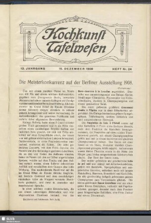 Heft Nr. 24, 15. Dezember 1908