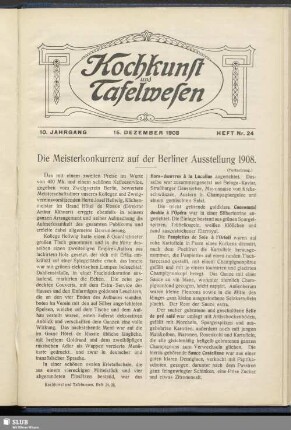 Heft Nr. 24, 15. Dezember 1908