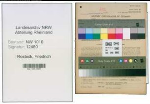 Entnazifizierung Friedrich Rosteck , geb. 19.04.1908 (Steuerberater)