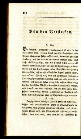 VIII. Von den Verstecken