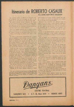 Itinerario de Roberto Casaux
