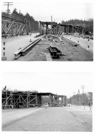Überführung der L 558 Bruchsal - Büchenau in km 610,661 Wiederaufbau 1949/50.