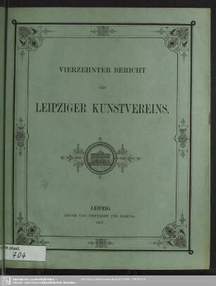 14.1867: Bericht des Leipziger Kunstvereins