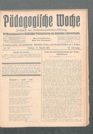 Zum Universitätsstudium der Volksschullehrer