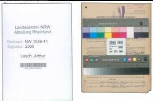 Entnazifizierung Arthur Lesch , geb. 06.01.1900 (Polizist)