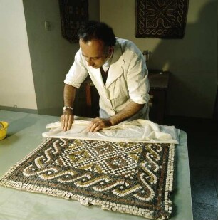 Mosaikrestaurierung in den Werkstätten des Rheinischen Landesmuseums Trier