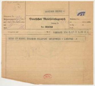Brief an B. Schott's Söhne : 17.09.1924