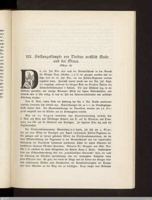 XIX. Stellungskämpfe vor Verdun westlich Etain und bei Ornes