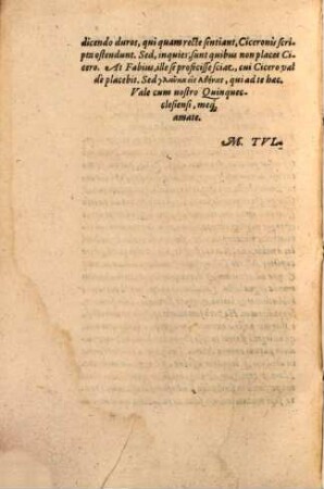 M. T. Ciceronis Epistolarvm Volvmen ... : Additus est etiam Index copiosus, & scholia Pauli Manutij, 1. ... quod est librorum XVI.