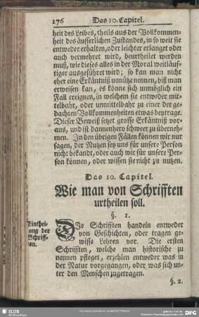 Das 10. Capitel. Wie man von Schrifften urtheilen soll
