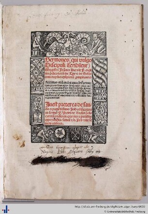Autogramm "geheret hanßen alger alt" (UB Freiburg, K 5465,uh)