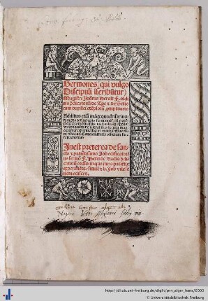 Autogramm "geheret hanßen alger alt" (UB Freiburg, K 5465,uh)