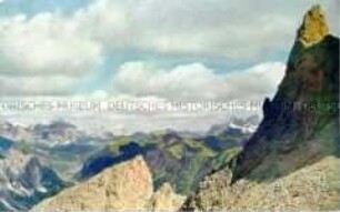 Blick vom Cigoladepass auf die Dolomiten in Tirol