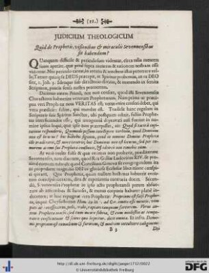 Judicium Theologicum.