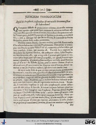 Judicium Theologicum.